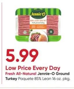 Stater Bros Fresh All-Natural Jennie-O Ground Turkey Paquete 85% Lean offer