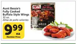Vons Aunt Bessie's Fully Cooked Buffalo Style Wings offer