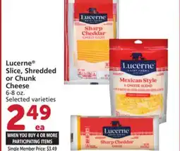 Vons Lucerne Slice, Shredded or Chunk Cheese offer