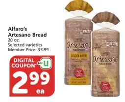 Vons Alfaro's Artesano Bread offer