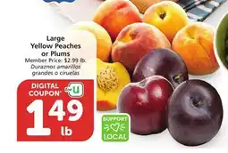 Vons Large Yellow Peaches or Plums offer