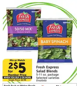 Vons Fresh Express Salad Blends offer
