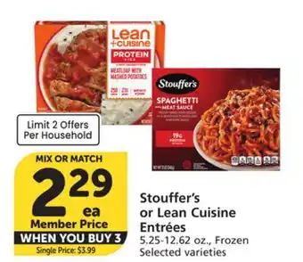 Vons Stouffer's or Lean Cuisine Entrées offer
