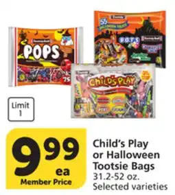 Vons Child's Play or Halloween Tootsie Bags offer