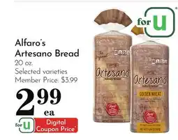 Pavilions Alfaro's Artesano Bread offer