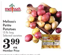 Pavilions Melissa's Petite Potatoes offer
