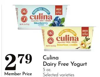 Pavilions Culina Dairy Free Yogurt offer