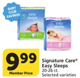 Pavilions Signature Care Easy Sleeps offer