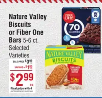 Smart & Final Nature Valley Biscuits or Fiber One Bars offer