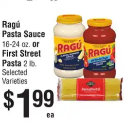 Smart & Final Ragú Pasta Sauce or First Street Pasta offer