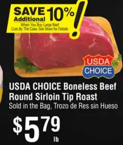 Smart & Final USDA CHOICE Boneless Beef Round Sirloin Tip Roast offer