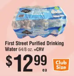 Smart & Final First Street Purified Drinking Water offer