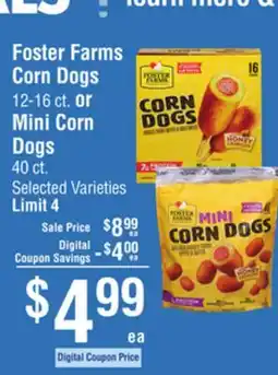 Smart & Final Foster Farms Corn Dogs or Mini Corn Dogs offer