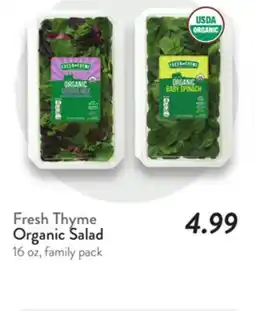 Fresh Thyme Fresh Thyme Organic Salad offer