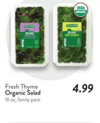 Fresh Thyme Fresh Thyme Organic Salad offer