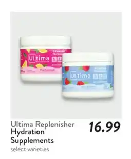 Fresh Thyme Ultima Replenisher Hydration Supplements offer