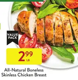 Fresh Thyme All-Natural Boneless Skinless Chicken Breast offer