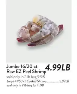 Fresh Thyme Jumbo 16/20 ct Raw EZ Peel Shrimp offer