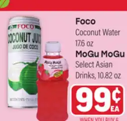 Tony’s Fresh Market Foco Coconut Water 176 oz MoGu MoGu Select Asian Drinks, 10.82 oz offer
