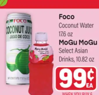 Tony’s Fresh Market Foco Coconut Water 176 oz MoGu MoGu Select Asian Drinks, 10.82 oz offer