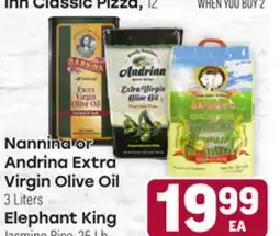 Tony’s Fresh Market Nannina or Andrina Extra Virgin Olive Oil 3 Liters Elephant King Jasmine Rice, 25 LB offer