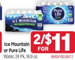 Tony’s Fresh Market Ice Mountain or Pure Life Water offer