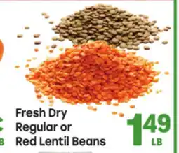 Tony’s Fresh Market Fresh Dry Regular or Red Lentil Beans offer