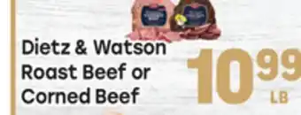 Tony’s Fresh Market Dietz & Watson Roast Beef or Roast Beef Corned offer
