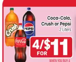 Tony’s Fresh Market Coca-Cola, Crush or Pepsi offer