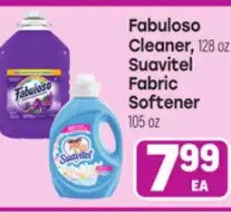 Tony’s Fresh Market Fabuloso Cleaner, 128 oz Suavitel Fabric Softener 105 oz offer