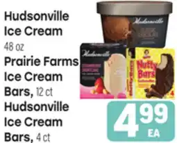 Tony’s Fresh Market Hudsonville Ice Cream 48oz Prairie Farms Ice Cream Bars, 12ct Hudsonville Ice Cream Bars, 4ct offer