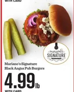 Mariano's Mariano's Signature Black Angus Pub Burgers offer