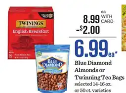 Mariano's Blue Diamond Almonds or Twinning Tea Bags offer