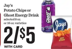 Mariano's Jay's Potato Chips or Ghost Energy Drink offer