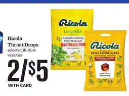 Mariano's Ricola Throat Drops offer