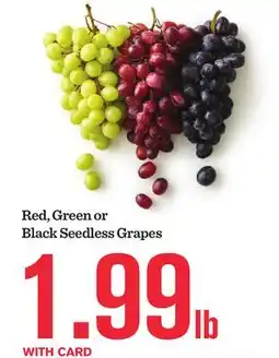 Mariano's Red, Green or Black Seedless Grapes offer