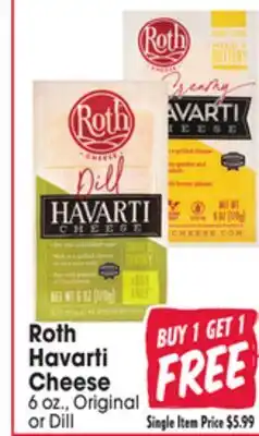 Jewel-Osco Roth Havarti Cheese offer