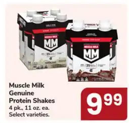 Jewel-Osco Muscle Milk Genuine Protein Shakes offer