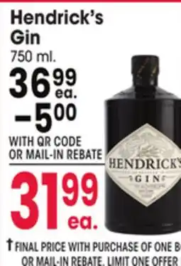Jewel-Osco Hendrick's Gin offer