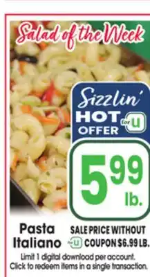 Jewel-Osco Pasta Italiano offer