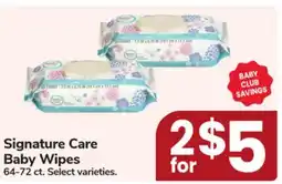 Jewel-Osco Signature Care Baby Wipes offer
