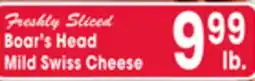 Jewel-Osco Freshly Sliced Boar's Head Mild Swiss Cheese offer