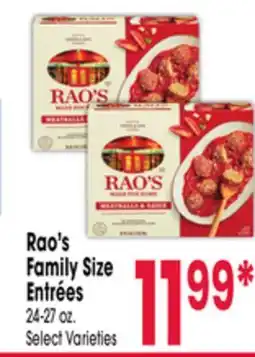 Jewel-Osco Rao's Family Size Entrées offer