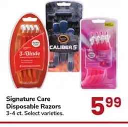 Jewel-Osco Signature Care Disposable Razors offer