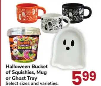 Jewel-Osco Halloween Bucket of Squishies, Mug or Ghost Tray offer