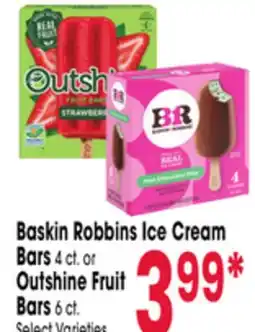Jewel-Osco Baskin Robbins Ice Cream Bars 4 ct. or Outshine Fruit Bars 6 ct offer