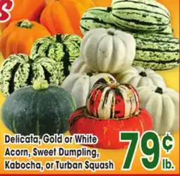 Jewel-Osco Delicata, Gold or White Acorn, Sweet Dumpling, Kabocha, or Turban Squash offer