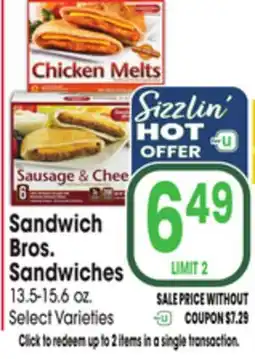 Jewel-Osco Sandwich Bros. Sandwiches offer