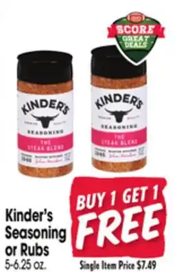 Jewel-Osco Kinder's Seasoning or Rubs offer