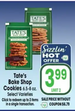 Jewel-Osco Tate's Bake Shop Cookies offer